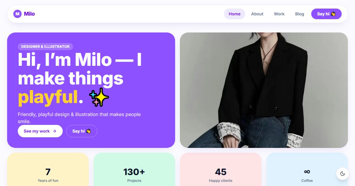 Tampilan Milo